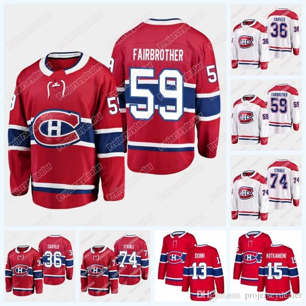 

Montreal Canadiens Cole Caufield 36 Gianni Fairbrother 59 Jayden Struble 74 Hockey Jersey 2019 Draft Player Jersey For Mens Woemens Youth