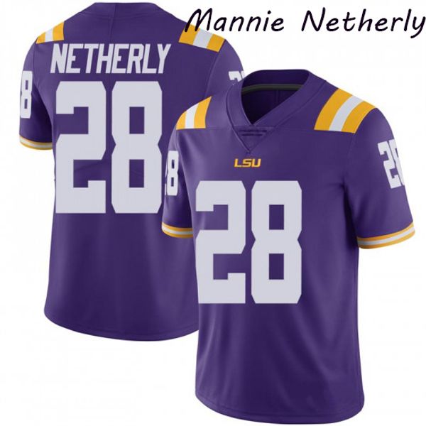 

youth mannie netherly lsu tigers micah baskerville neil farrell jr. nelson jenkins iii college football jersey, Black