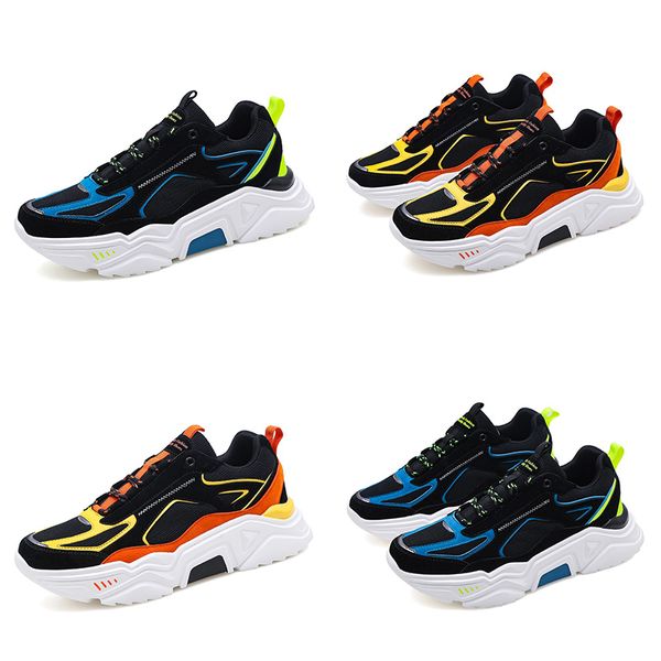 Venda de ouro amarelo branco azul color3 laço vermelho jovem MENS homem menino Running Shoes fluorescência formadores baixos corte Designer sapatilhas esportivas