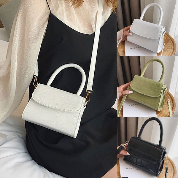 

women retro pure color vintage leather handbag messenger simple crossbody bag crossbody bags for women 2019 torebka damska