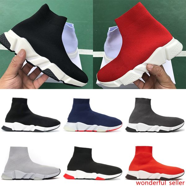 

platform speed trainer mens womens sock shoes black white red men women fashion luxury designer sneakers casual shoes
