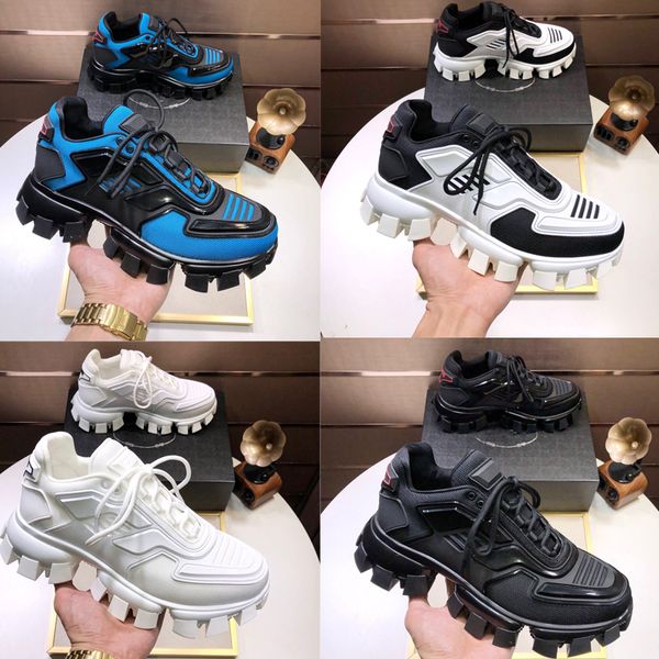 

2019 fashion luxury men low lace up sneakers latest p casual shoes matching thundermans platform 19fw capsule series color sneakers, Black
