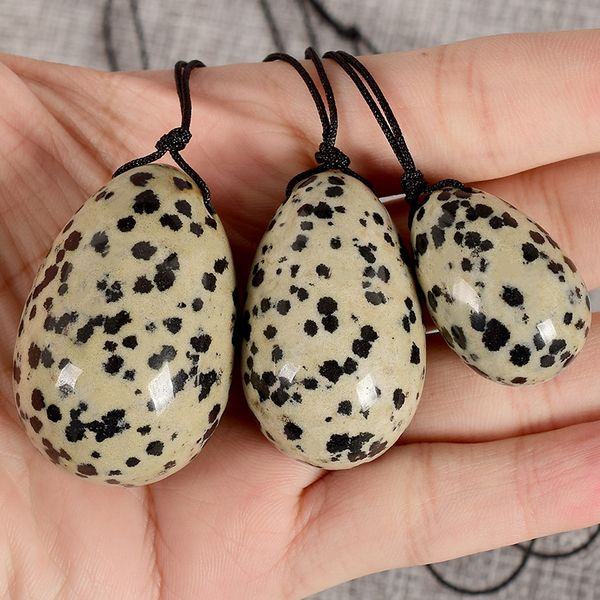

3pcs/set drilled eggs massager natural yoni jasper kegel jade dalmatian for tightening stone massage ben viginal ball wa exerciser mrvmq