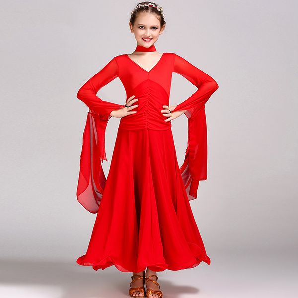 2019 Standard Ballroom Dresses For Kids Ballroom Dancing Dress Girls Waltz Dress Fringe Dance Wear Spanish Dresses Spain Kids Clothes S526 From