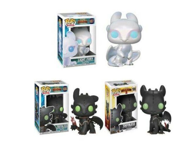 

brand new funko pop how to train your dragon toothless light fury figure model toys #686 brand new