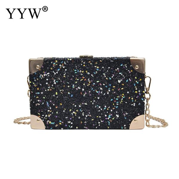 

yyw sequin bags for women 2019 sac main femme luxury handbags women bags designer box bag bolso mujer silver wedding bag purse