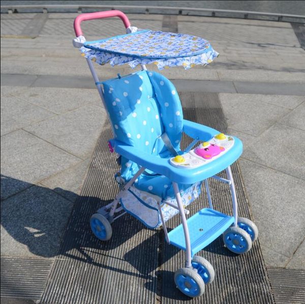 

light portable baby four wheels umbrella stroller folding shock absorber summer breathable bamboo vines child trolley baby pram