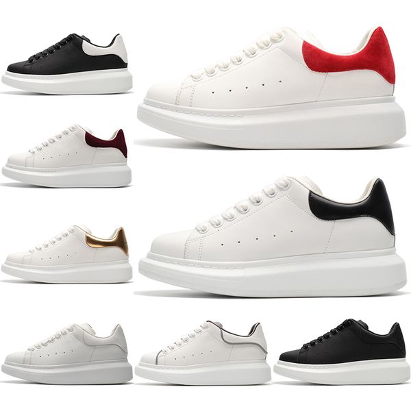 

designer platform classic casual leather shoes skateboarding mens womens black white red gold fashion boys girls sneakers size 36-44