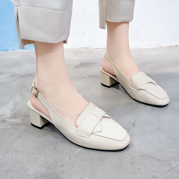 

new black high heels female shoes woman 2020 flock straps slingback summer women sandals casual nude wedding shoes pumps u22-38