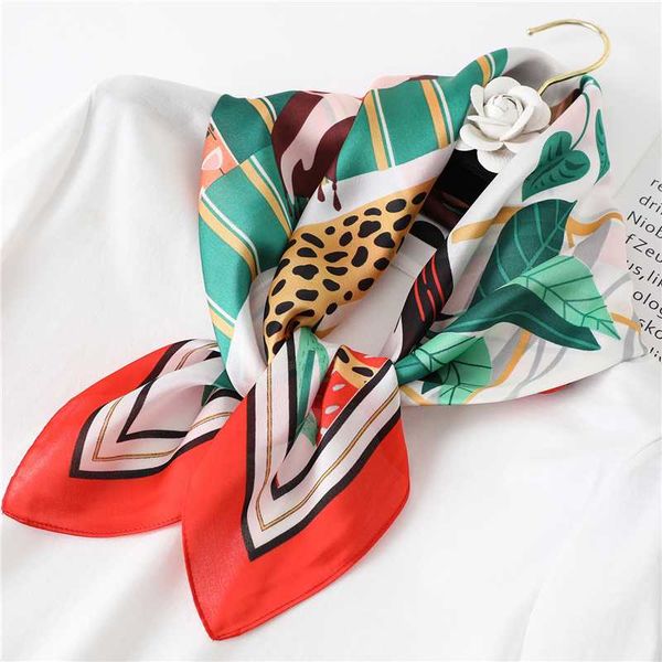 

2020 small silk square scarf women hair neck scarves bandana neckerchief female wraps 70*70cm fashion accessories, Blue;gray