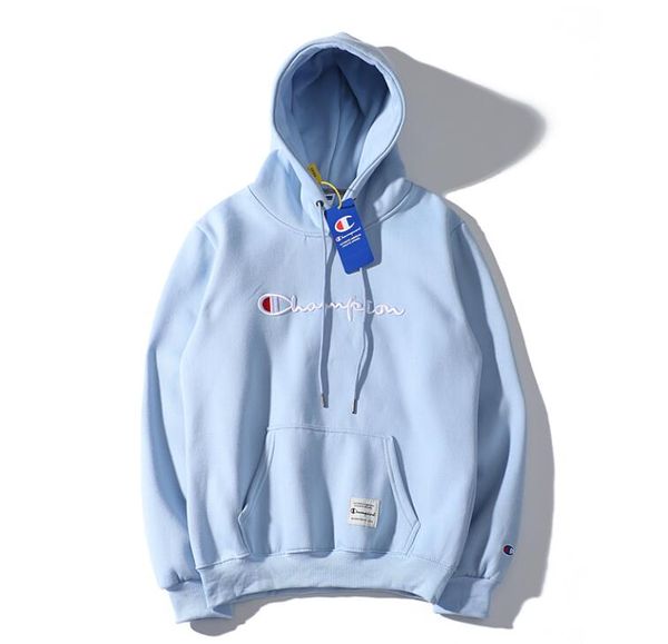 

new fashion hoodie men women champ sweatshirt size s-xxl 13color cotton blend designer hoodie pullover long sleeve streetwear clothing, Black