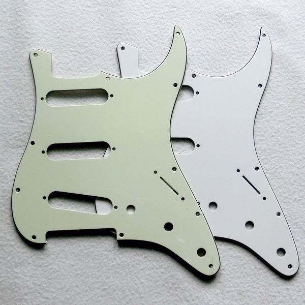 

diy electric guitar accessories retro white shield mint green single double milf guitar panel with screws