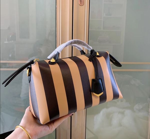 

2020 new designer handbag women pillow bags stripes good quality leather textured //cfy2002267#