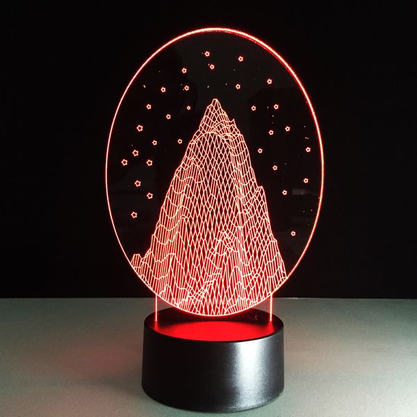 

snow mountain led night light novelty 3d bulbing rgb gradient illusion art mood lamp visual office decor party birthday gifts