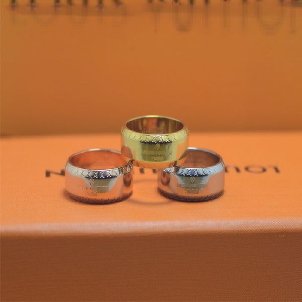 

l home beveled letter ring men and women couple ring simple fashion trend donkey v word couple ring donkey home decoration, Silver