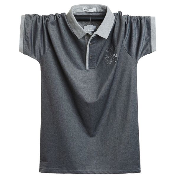 

poloshirt men's breathable tee shirt golf tennis clothes plus size 5xl 6xl summer casual cotton solid camiseta con solapa #, White;black
