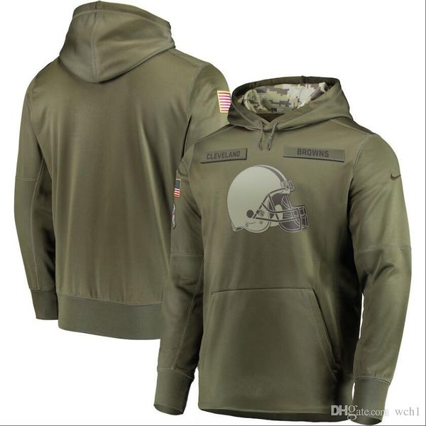 

2019 men cleveland weat hirt brown alute to ervice ideline therma performance pullover hoodie olive
