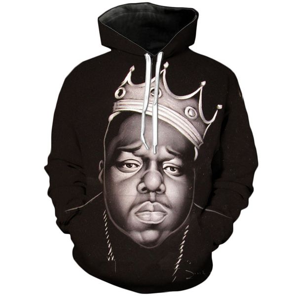 

Новая мода рэппер печально известный B. I. G. Biggie Smalls Тупак 2pac повседневные толстовк