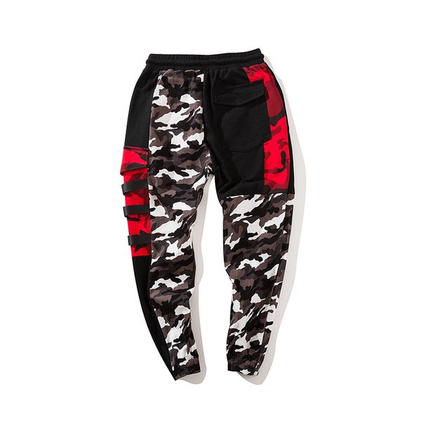 

drop shipping 2019 new fashion camo hip hop pants men women popular streetwears swag dance baseball pants, Black