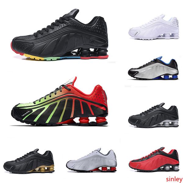 

2020 triple black r4 og men running shoes white grey silver blue orange mens sneakers trainer sports runners size 7-12