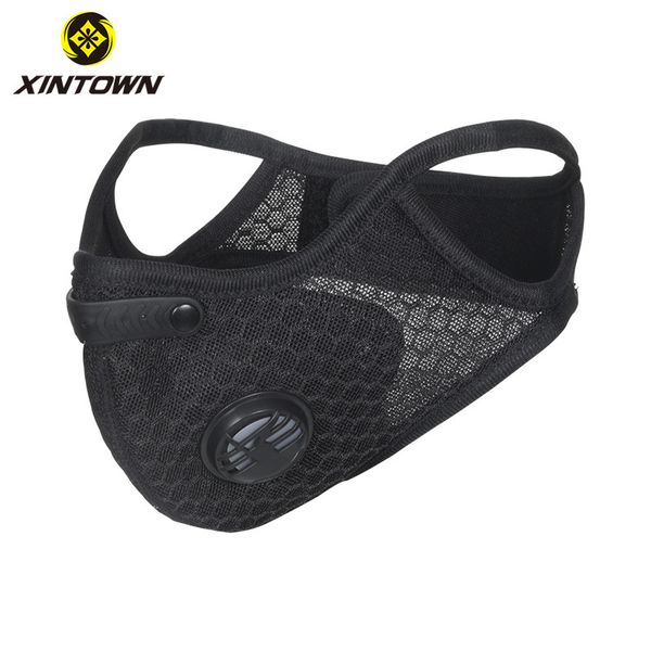 

cycling face mask solid color reseau dust-proof cycling mask filter liner outdoor riding supplies, Black