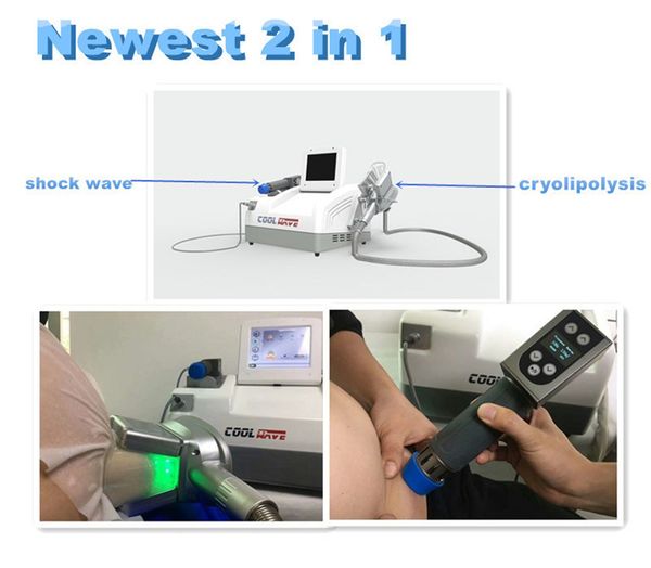 

2 in 1 handles cryolipolysis fat ing + shock wave therapy cellulite remove machine with erectile dysfunction treatments with ce