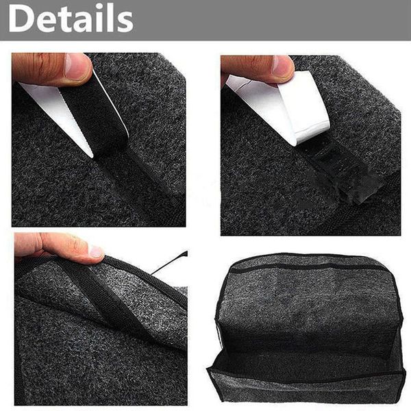 

portable foldable car storage bag felt cloth trunk organizer collapsible suv auto interior tidying container bags box b88