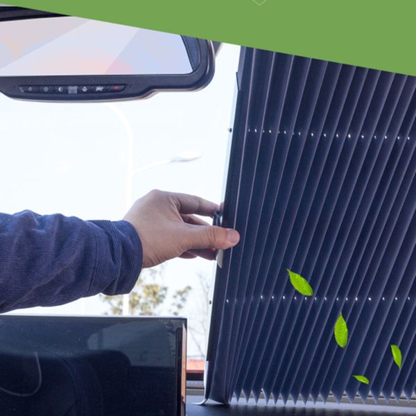 

46cm/65cm/70cm/80cm upgarde retracta'ble suv truck car front windshield sunshade rear window sun visor uv protection curtain