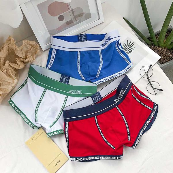 

3 pieces mens boxer shorts fashion solid color mens underwear boxers cotton sports style summer breathable underpants 2020 new, Black;white