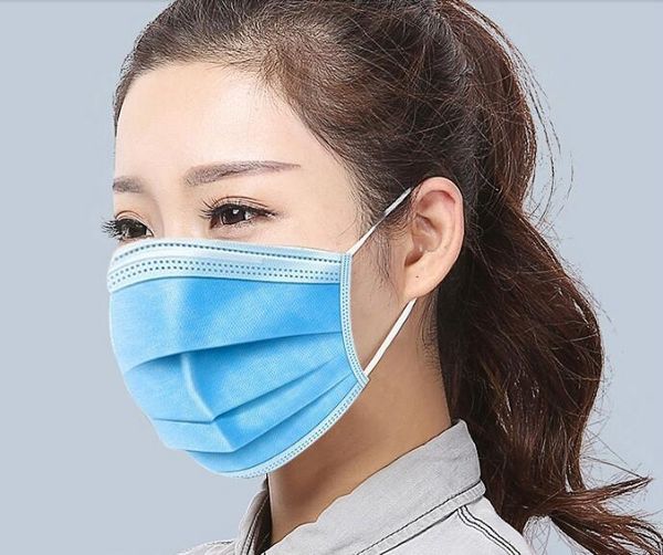 

маска для лица ушной рот bluesolid цвет non woven dust earloops маски