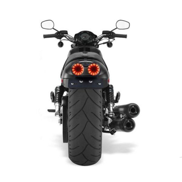 

12v led motorcycle turn signal brake license plate integrated rear tail light