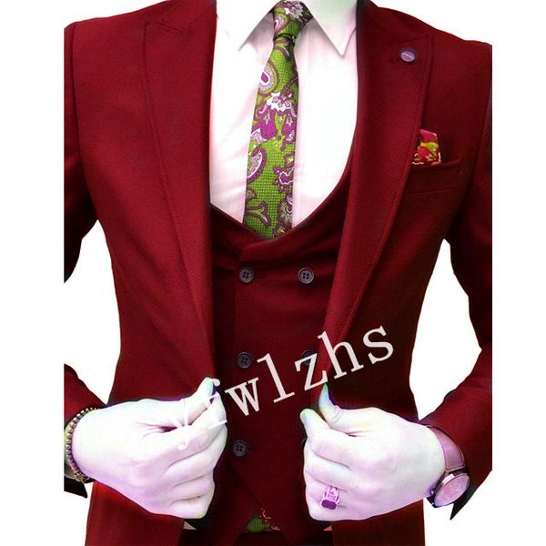 

красивый one button groomsmen пик нагрудные groom tuxedos мужские костюмы свадебные / выпускной вечер / ужин шафер blazer (куртка + штаны, Black;gray