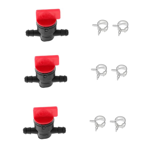 

3x 1/4inch inline gas fuel cut shut off valve for briggs & stratton 4.5*4.5cm