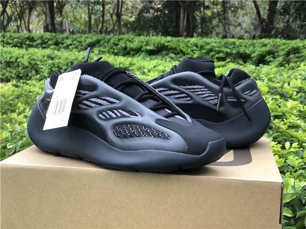 

est kanye west 700 v3 alvah black azael running shoes 3m reflective wave runner glows in the dark men women sports sneakers with box