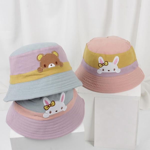 

baby boy girl hat animal children's basin caps baby fisherman bucket hat spring and summer new korean sun, Yellow