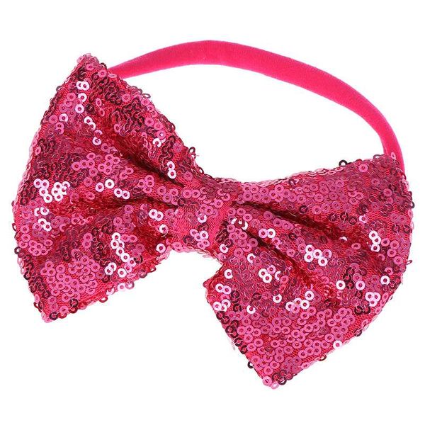 

new 1pcs bling baby girl hair bow headbands elastic multicolor infant baby headband birthday party headwear, Slivery;white