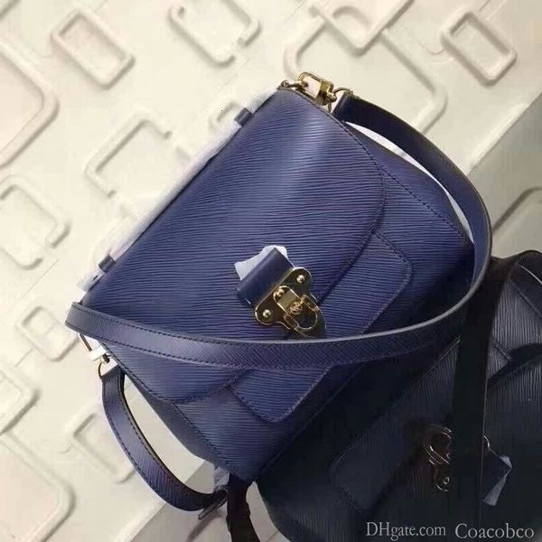 

m53339 fashion women real leather new blue shoulder bags hobo handbags handles messenger shoulder bags