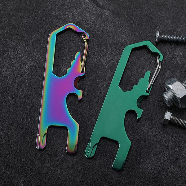 

2019 new multi-function pocket survial tool bottle opener multi-tool keyring outdoor drop shipping
