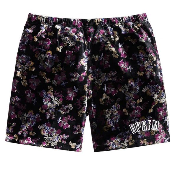 

топ 19fw цветочный логотип коробки бейсбол черные шорты мода мужчины женщины пара хип-хоп highstreet эластичный пояс повседневная лето прохл, White;black