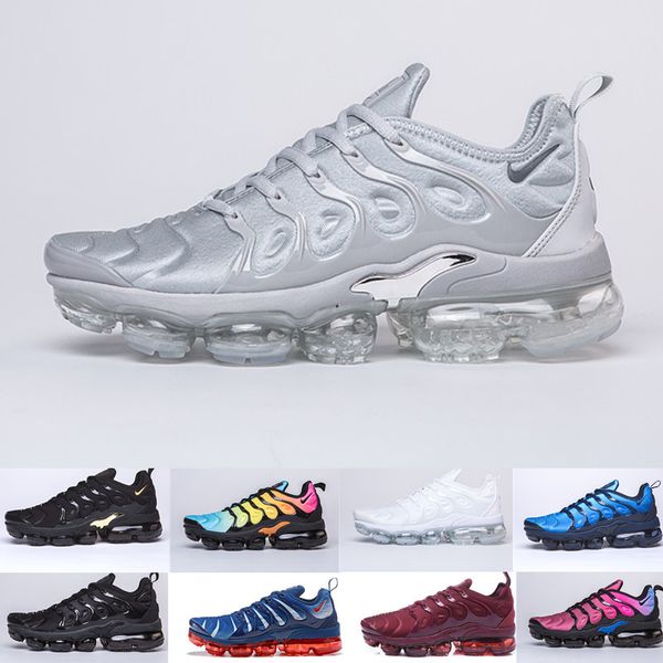 

Новые Поступления Chaussure TN Plus кроссовки 2018 тн Мужчины Открытый Кроссовки Черный Бе