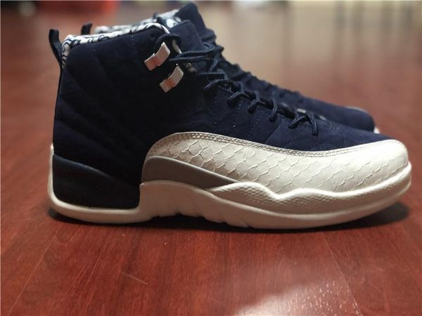 

2020 12 international flight tokyo japan basketball shoes for men college navy 130690 -445 real carbon fiber sneakers size 7, Black