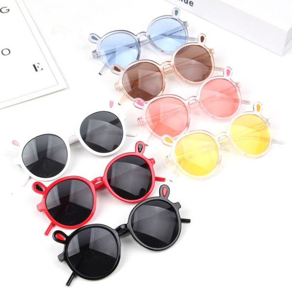 

2020 children sunglasses cute round sunglasses uv400 plastic sport sun glasses for baby girls boys glasses oculos, White;black