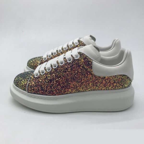

2019-20 olomlb-mc men women flatform shoes for spring autumn casual shoes genuine leather golden tail 36-45, Black