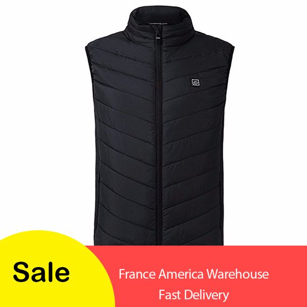 

2019 new men women electric heated vest heating waistcoat usb heater thermal warm carbon fiber feather winter jacket dropship, Gray;blue
