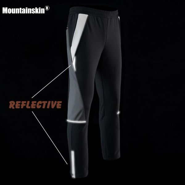 

mountainskin женщины мужские отражают велосипедные брюки пешие прогулки спорт на открытом воздухе толстые флисовые брюки велосипед кемпинг з, Black;green
