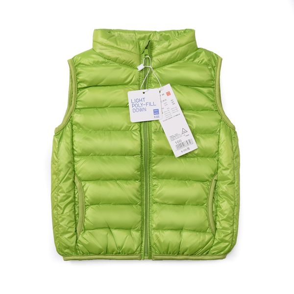 

qaziqiland 2018 autumn winter kids outerwear boys girls vest jacket solid light white duck down vest coats children's clothes, Blue