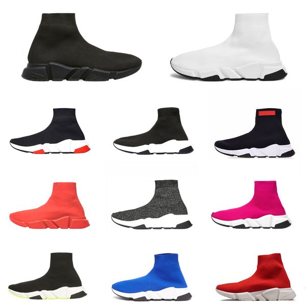 

2019 designer socks men women sneakers fashion shoes black white red glitter green pink flat mens trainers runner casual shoe size 36-45