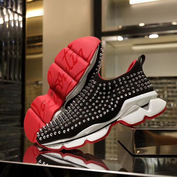 

new rivet couple men and women shoeschanel thick bottom shock absorption sports multicolor low-running training pedal shoes, Black