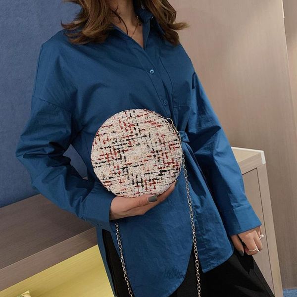 

новая мода сумка плеча шерстяного круглого crossbody плечо сумочка zipper телефон кошелек дизайн женского путешествие по магазинам