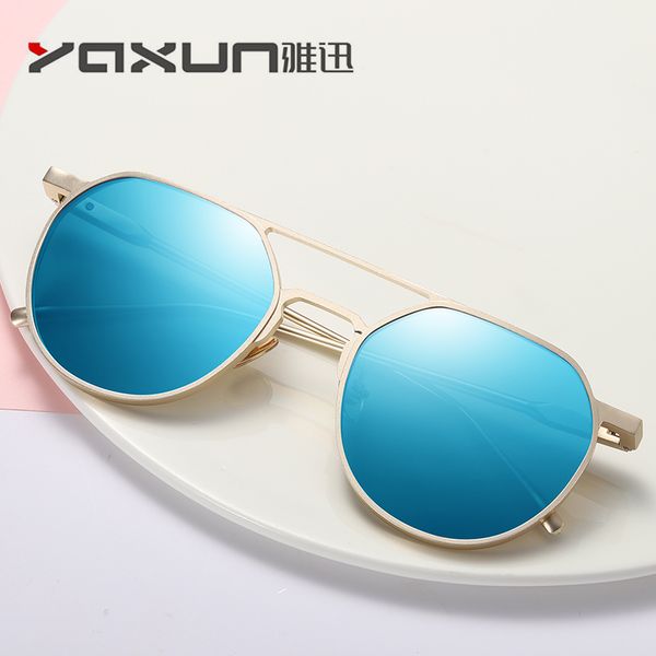 

yaxun brand offical aluminium magnesium ultra-light sunglasses stylish women goggles uv400, White;black